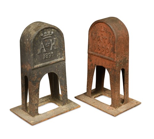 Lot 679 - A Country House cast iron boot brush stand