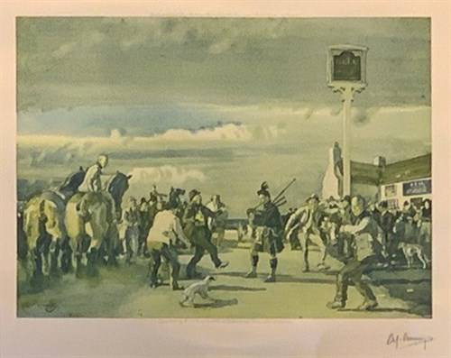 Lot 78 - Sir Alfred Munnings, The Piper, published by...