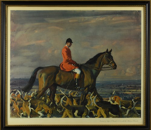 Lot 91 - After Sir Alfred Munnings, Hunstman with...