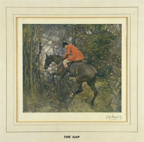 Lot 14 - Alfred Munnings, The Gap, signed colour print,...