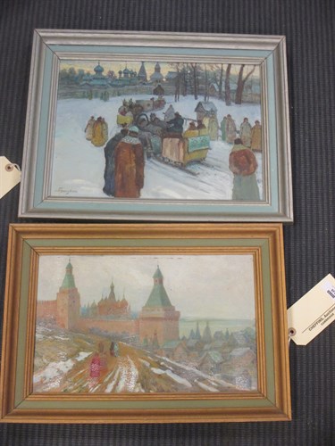 Lot 248 - Igor Prishepa (Russian, b. 1972), Troikas in...