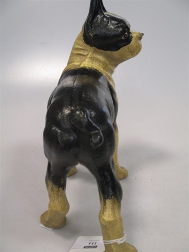 Lot 114 - A cast iron pug dog approx 24.5cm high