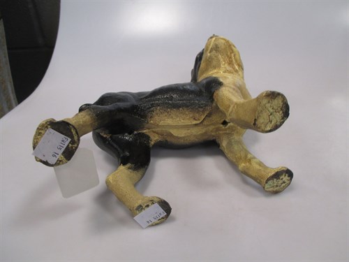 Lot 114 - A cast iron pug dog approx 24.5cm high
