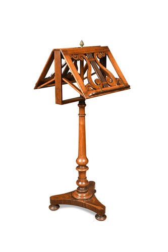 Lot 602 - A Regency rosewood duet music stand