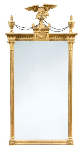 Lot 498 - A George III gilt wood pier mirror