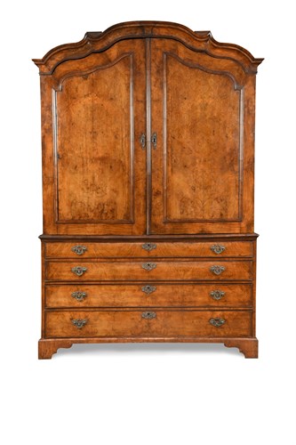 Lot 565 - A 19th century Dutch walnut armoire