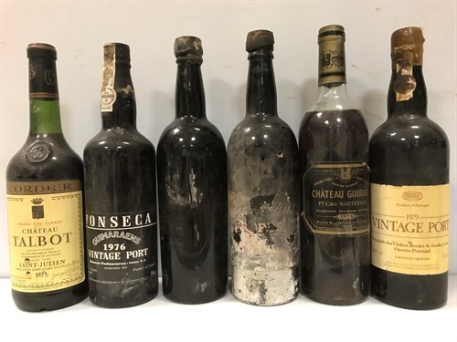 Lot 470 - Four vintage ports and two Bordeaux wines....