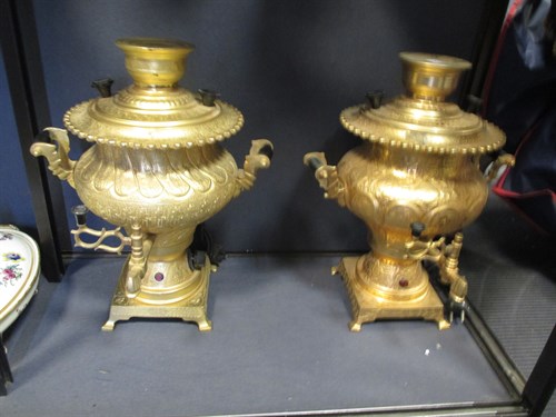 Lot 170 - A 20th century Iranian gold plated samovar set...
