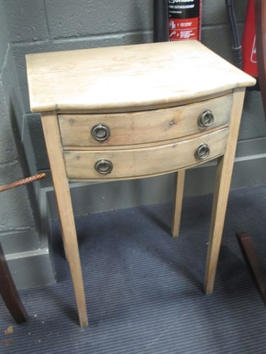 Lot 469 - An Edwardian pine two drawer side table 70cm...