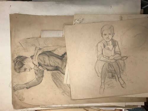 Lot 200 - Sarah Pearse, box of sketchbooks, Steppings...