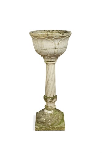 Lot 701 - A 19th century marble pedestal jardiniere