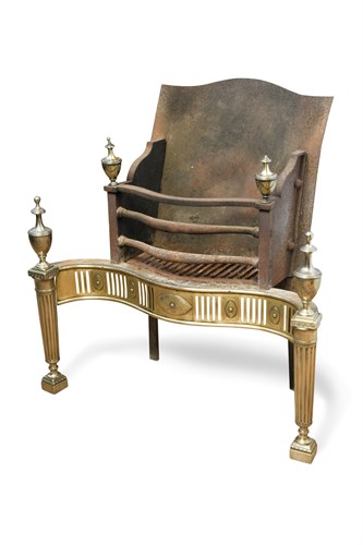 Lot 693 - A George III iron work fire grate