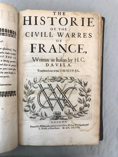 Lot 106 - DAVILA (H C) The Historie of the Civill Warres...