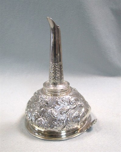 Lot 346 - York - A rare George lll silver wine funnel
