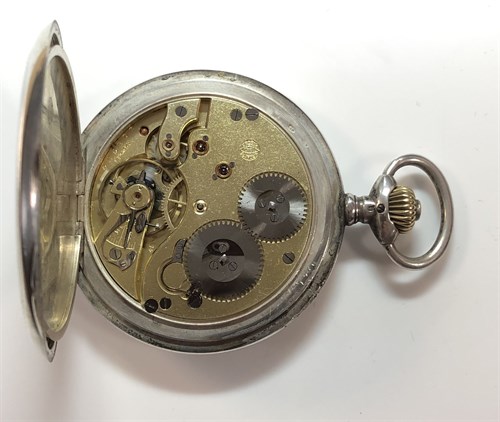 Lot 255 - IWC - A continental silver full hunter pocket watch