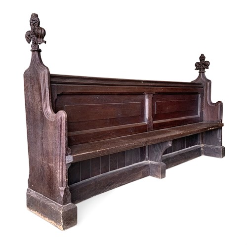 Lot 530 - A 17th century oak Cathedral pew