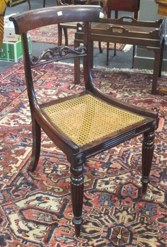 Lot 407 - A set of six Regency rosewood dining chairs,...