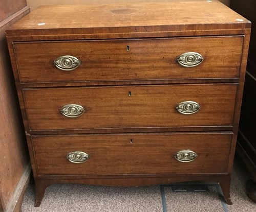 Lot 511 - A George III mahogany rectangular chest of...