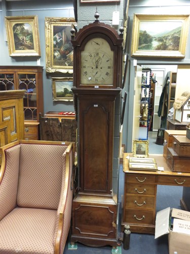 Lot 592 - A George III mahogany 8-day long case clock,...