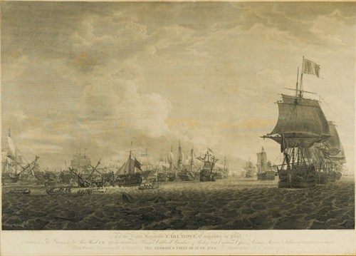 Lot 31 - Four 18th century engravings of Naval victories.