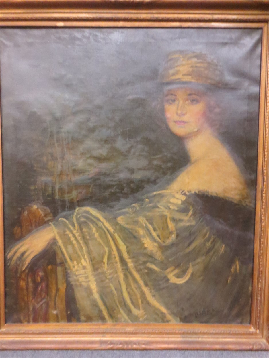 Lot 472 - Edwardian School 'Swagger' Portrait of a Lady,...