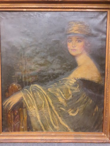 Lot 472 - Edwardian School 'Swagger' Portrait of a Lady,...