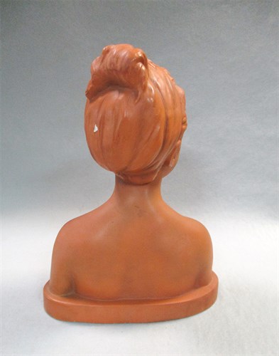 Lot 38 - A Goldscheider terracotta bust of a young female nude