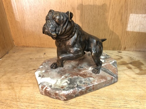 Lot 431 - A 19th century bronze model of a bulldog