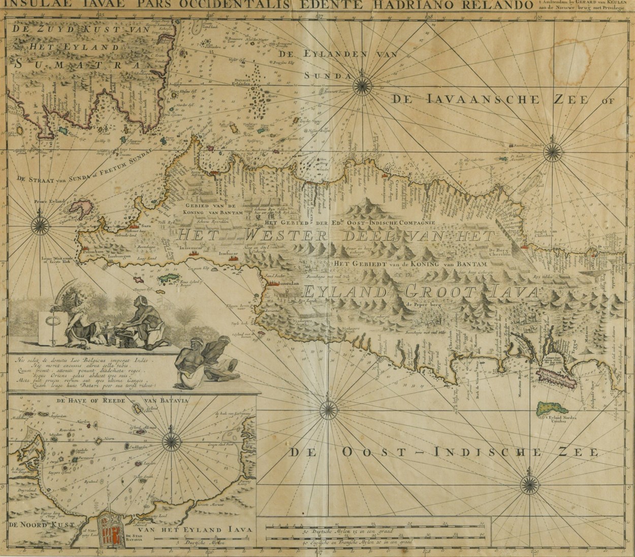 Lot 75 - Gerard van Keulen. Map of Java.