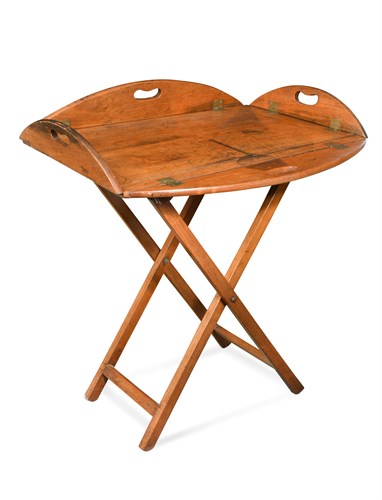 Lot 606 - A nineteenth century mahogany butler's tray