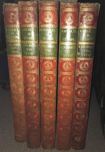 Lot 416 - Five leather covered Solander type print boxes, formerly used at the Albertina Museum, Vienna