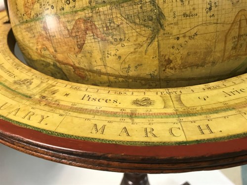 Lot 408 - A New Twelve Inch Terrestrial Globe by Bardin, London, 'with additions to 1805' and Celestial Globe to match signed 'Messer, Minories, London'