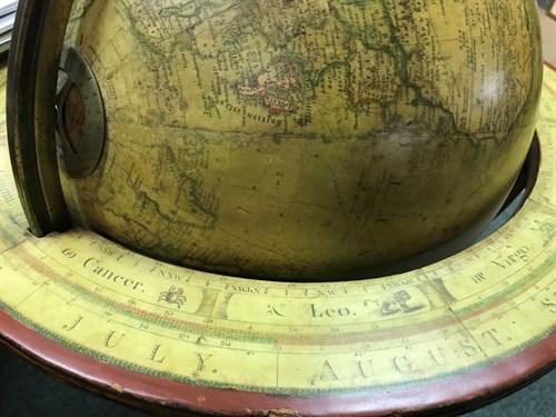 Lot 408 - A New Twelve Inch Terrestrial Globe by Bardin, London, 'with additions to 1805' and Celestial Globe to match signed 'Messer, Minories, London'