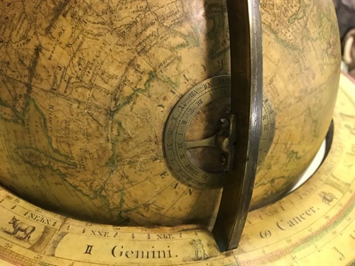 Lot 408 - A New Twelve Inch Terrestrial Globe by Bardin, London, 'with additions to 1805' and Celestial Globe to match signed 'Messer, Minories, London'