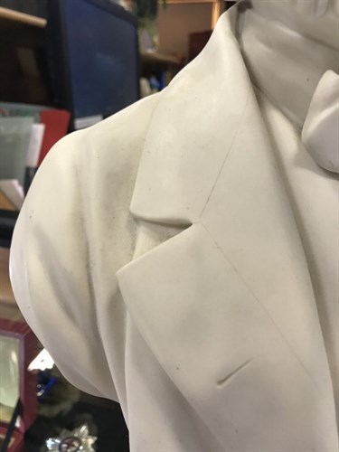 Lot 35 - A Parian bust of Benjamin Disraeli, 1st Earl of Beaconsfield (1804-1881)