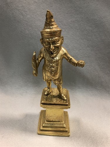 Lot 435 - A Victorian gilt brass cigar lighter modelled as Mr Punch