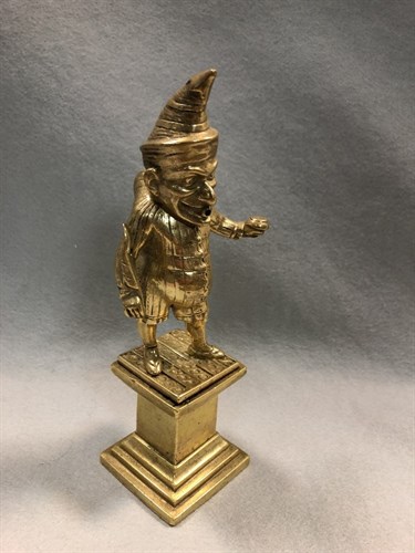 Lot 435 - A Victorian gilt brass cigar lighter modelled as Mr Punch