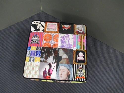 Lot 435 - A 20th Century faux pouffe in velvet