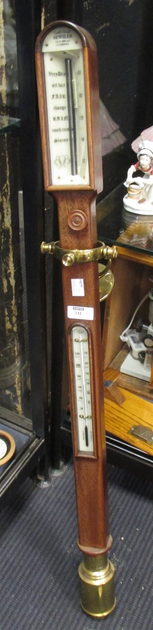 Lot 241 - A Sewills modern barometer in gimbal mount