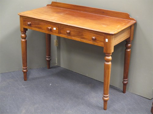 Lot 436 - A mahogany two drawer mahogany side table,...