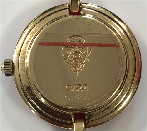 Lot 270 - Gucci - A lady's gold plated bangle watch