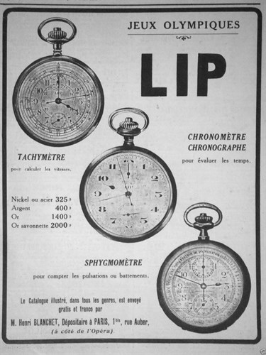 Lot 257 - Lip - An open faced pocket watch / chronograph / tachymeter