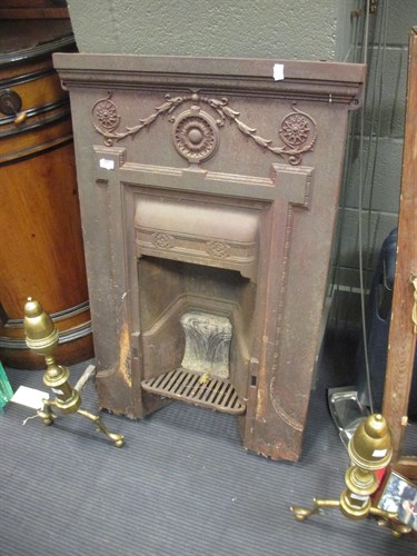 Lot 474 - A late Victorian cast iron bedroom fire surround