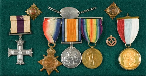 Lot 420 - A first world war Military Cross group of four medals