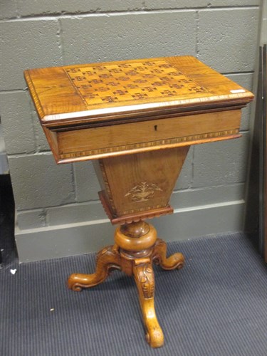 Lot 413 - A late Victorian walnut and inlaid games table...