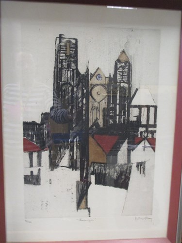 Lot 24 - Bernard Kay (British, b.1927) 'Bourges',...