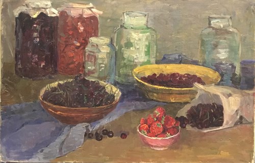 Lot 178 - A Kiselev (Russian, 20th Century), Still life...