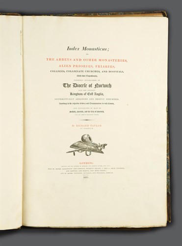 Lot 308 - TAYLOR (Richard) Index Monasticus, or the...