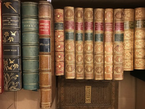 Lot 153 - Literature and poetry, leather bound. A New...