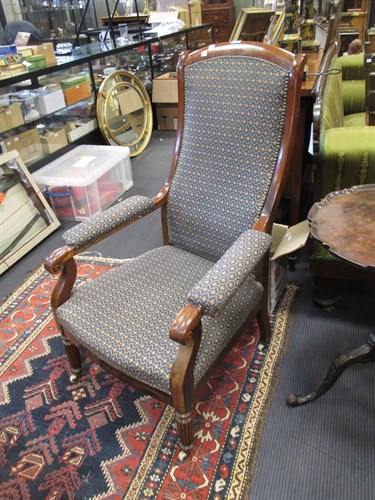 Lot 577 - A late George IV mahogany diaper upholstered...